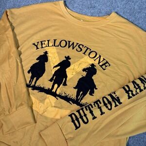 Yellowstone Dutton Ranch Shirt Mens 3xl Long Sleeve Western Cowboy Graphic Tee